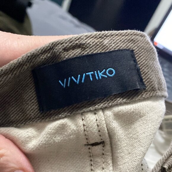 Vivitiko Cargo Pants Wide leg jeans Brown Size Medium - Picture 14 of 16